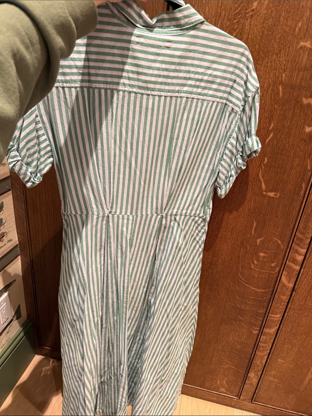 XiRENA Green & White Striped Button-Up dress - Picture 4 of 4